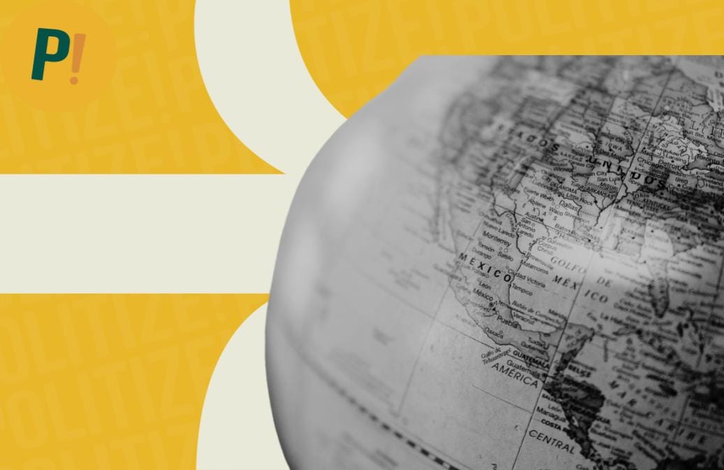 Mapa mundial que muestra el Estado de México.