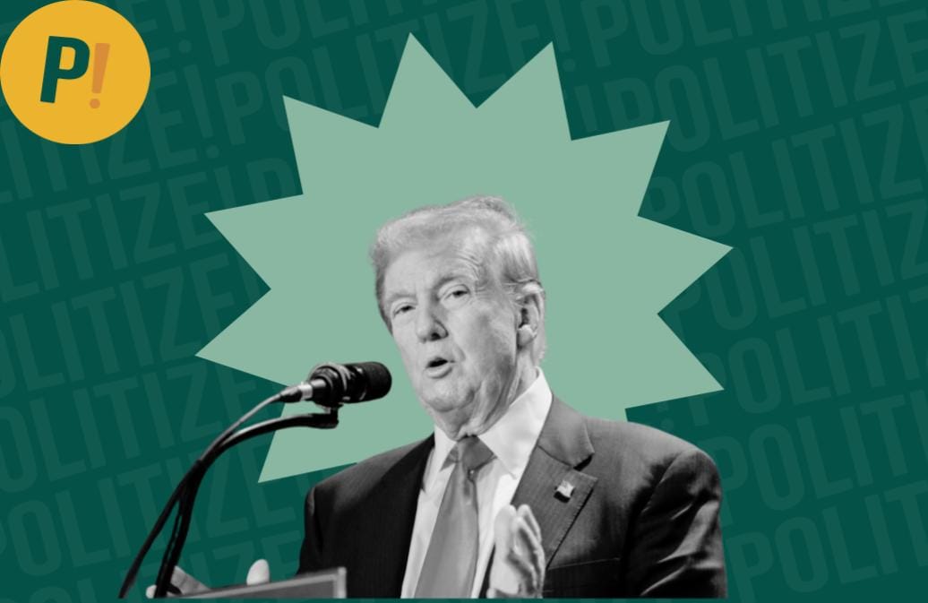 Imagen de Trump haciendo declaraciones sobre el Golfo de México