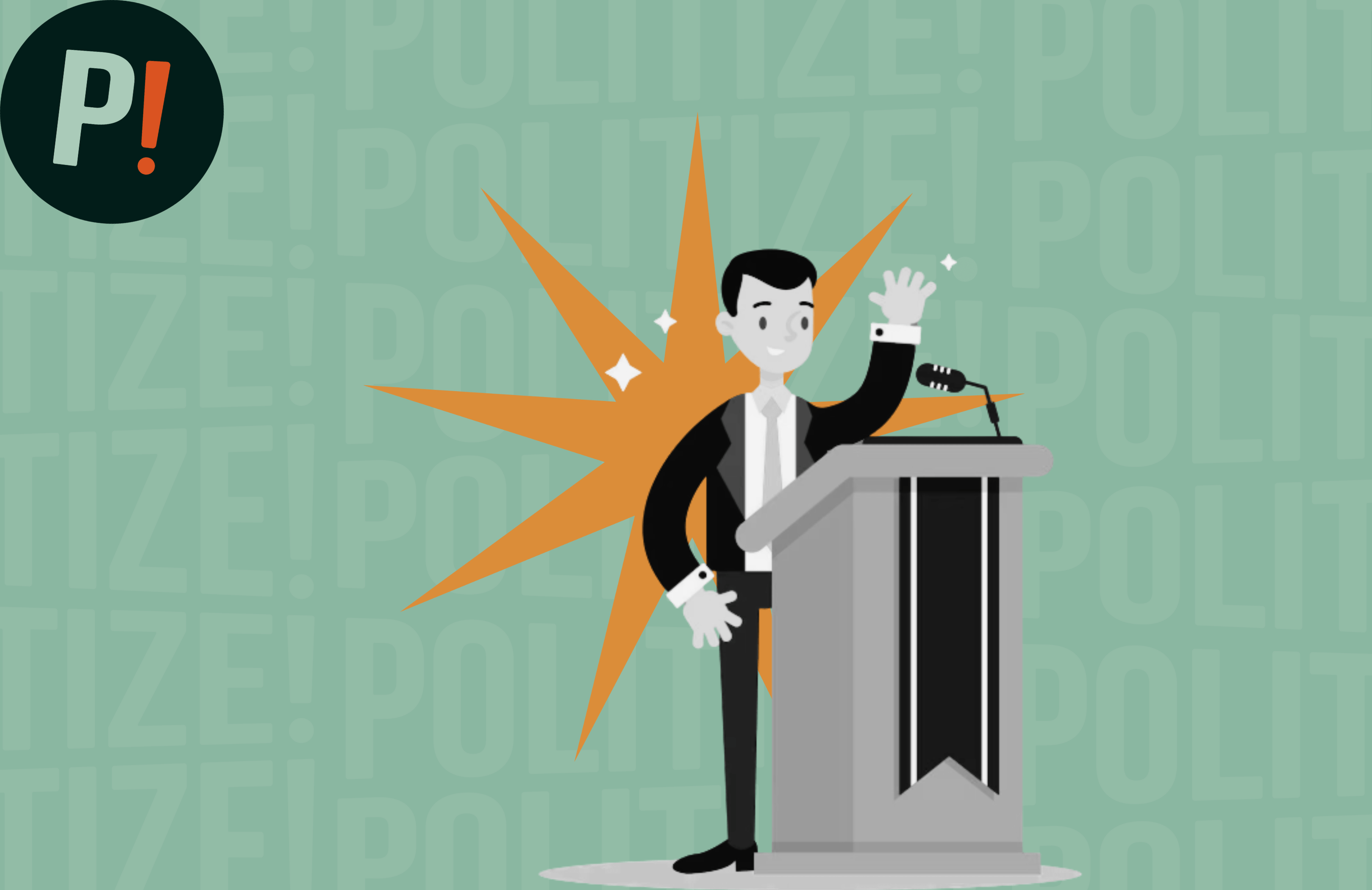 Imagen de un hombre en la tribula representando el presidente municipal