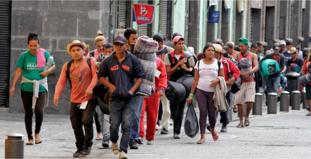 Personas en movilidad llegando en la Ciudad de México