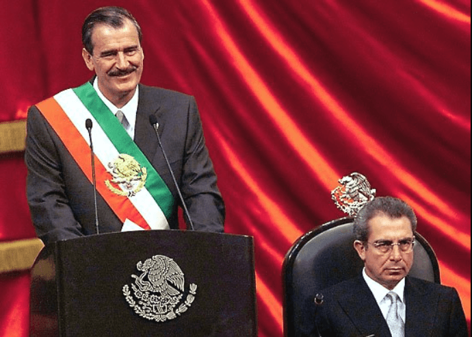 Imagen de Vicente Fox como presidente de México